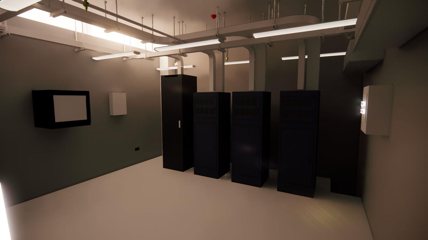 Model render of the RT-01 GSM equipment room